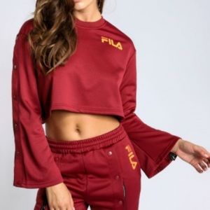 NWT Fila aurora crop sweatshirt red